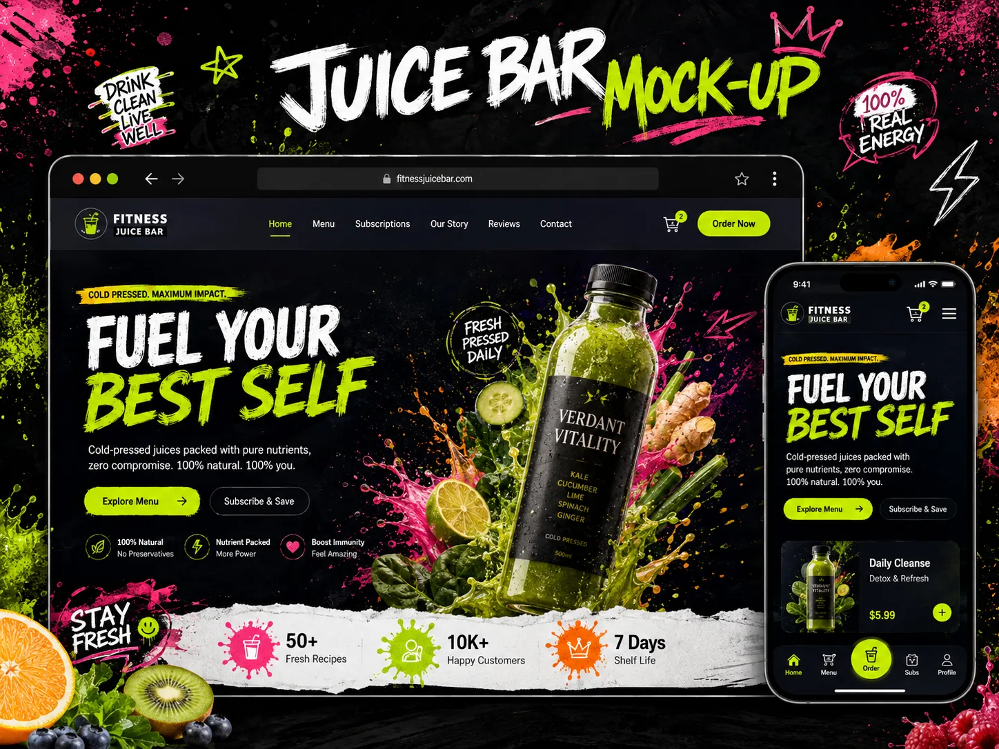 Fitness Juice Bar — Premium Landing Page