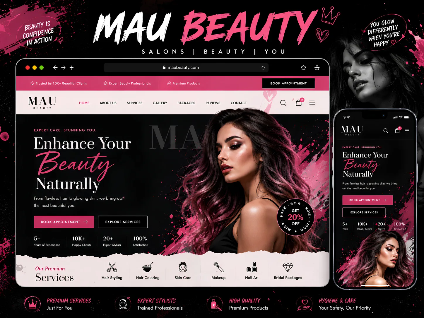 MAU Beauty — Luxury Salon & Makeup Artist Website